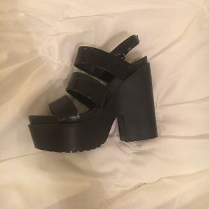 Forever 21 platform block heel